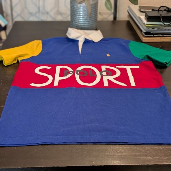 POLO RALPH LAUREN Classic Fit- Polo Rugby Royal Top (Collectible) - Picture 6 of 8